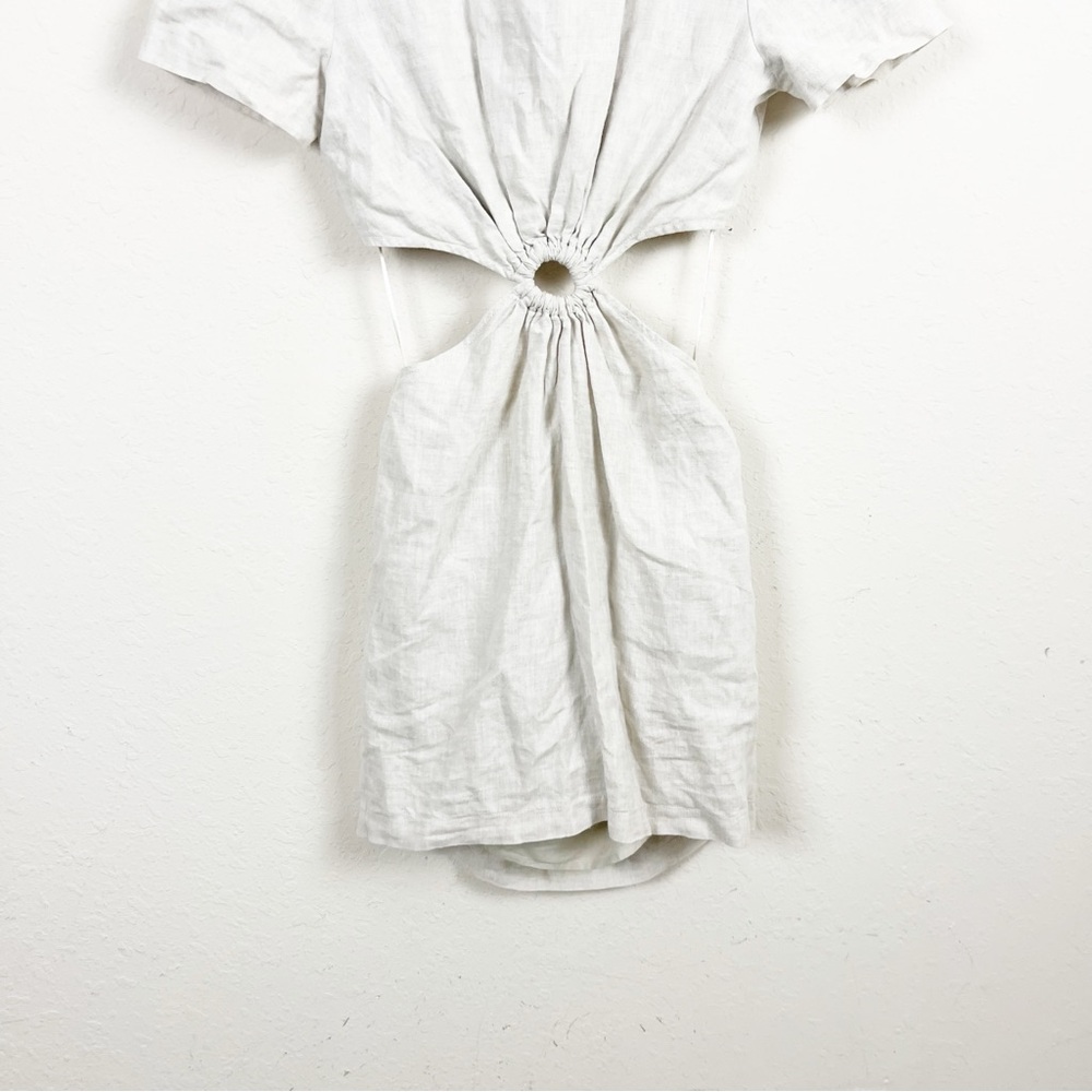 Staud Epona Ring Front Cut Out Linen Mini Dresss Size XS - Picture 5 of 9